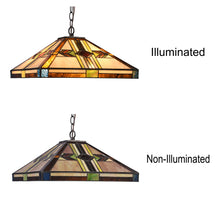 Load image into Gallery viewer, RADIANCE goods Mission-Style 2 Light Inverted Ceiling Pendant 16&quot; Shade
