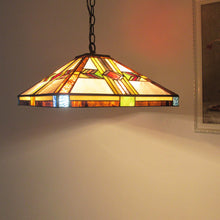 Load image into Gallery viewer, RADIANCE goods Mission-Style 2 Light Inverted Ceiling Pendant 16&quot; Shade
