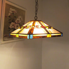 Load image into Gallery viewer, RADIANCE goods Mission-Style 2 Light Inverted Ceiling Pendant 16&quot; Shade
