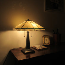 Load image into Gallery viewer, RADIANCE goods Tiffany-Style 2 Light Mission Table Lamp 16&quot; Shade
