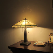 Load image into Gallery viewer, RADIANCE goods Tiffany-Style 2 Light Mission Table Lamp 16&quot; Shade
