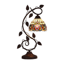 Load image into Gallery viewer, RADIANCE goods Victorian Tiffany-style Dark Bronze 1 Light Table Lamp 8&quot; Wide
