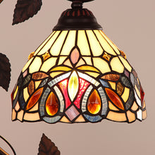 Load image into Gallery viewer, RADIANCE goods Victorian Tiffany-style Dark Bronze 1 Light Table Lamp 8&quot; Wide
