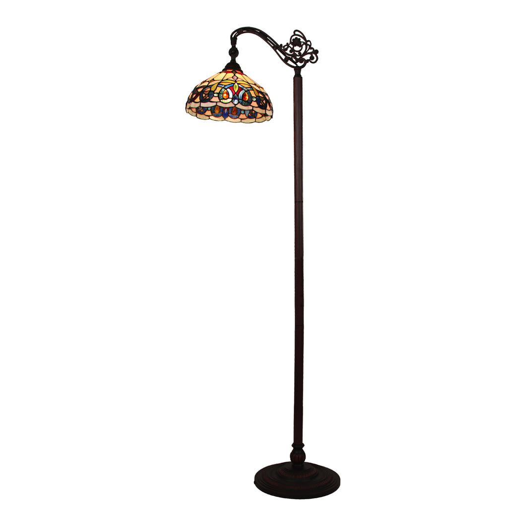 RADIANCE goods Victorian Tiffany-style Dark Bronze 1 Light Reading Floor Lamp 11