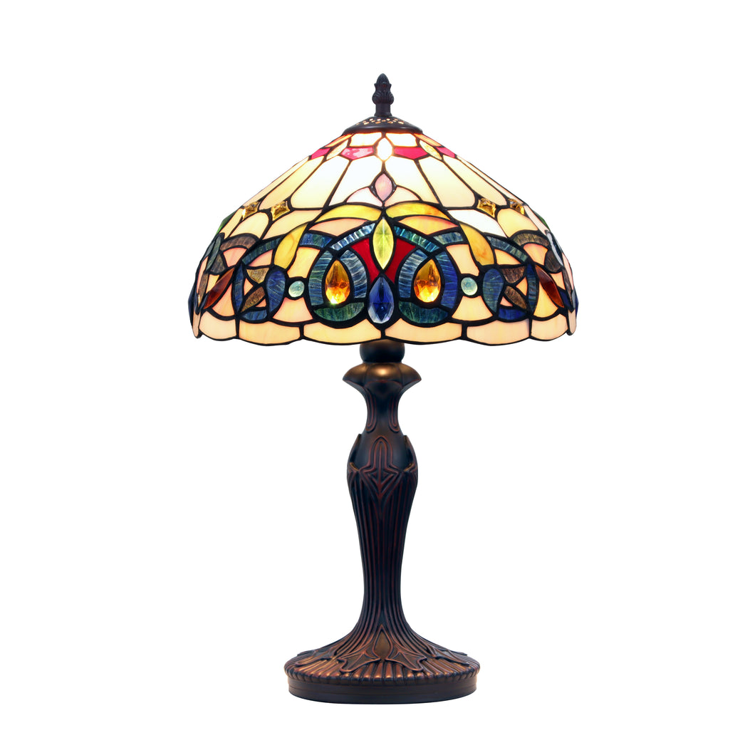 RADIANCE goods Tiffany-style Victorian Dark Bronze 1 Light Table Lamp 12