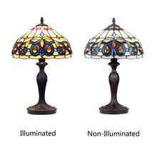 Load image into Gallery viewer, RADIANCE goods Tiffany-style Victorian Dark Bronze 1 Light Table Lamp 12&quot; Shade
