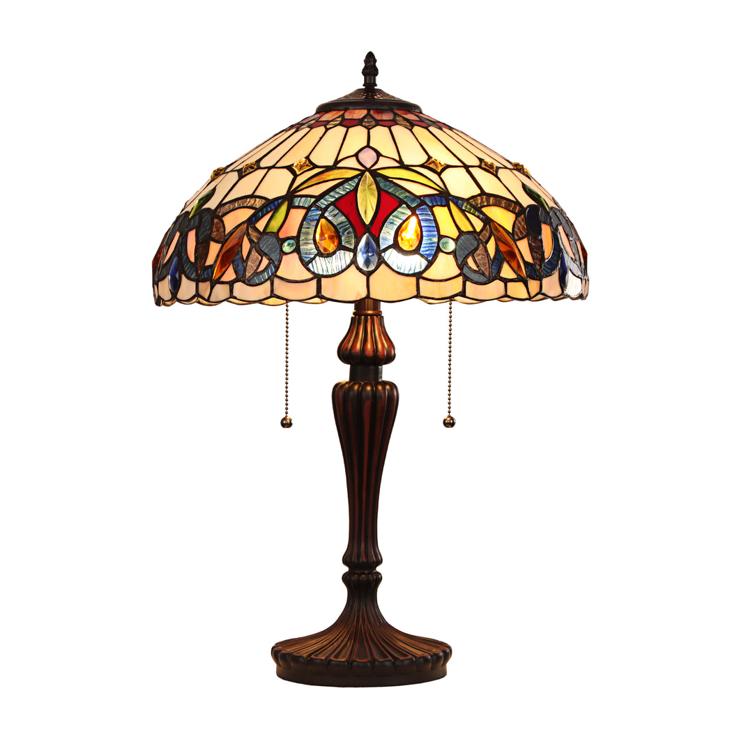 RADIANCE goods Victorian Tiffany-style Dark Bronze 2 Light Table Lamp 16