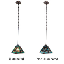 Load image into Gallery viewer, RADIANCE goods Tiffany-style Dark Bronze 1 Light Mini Pendant 8&quot; Wide
