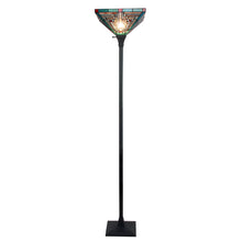 Load image into Gallery viewer, RADIANCE goods Mission Tiffany-style Blackish Bronze 1 Light Torchiere Lamp 14&quot; Wide/70&quot; Tall
