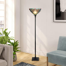 Load image into Gallery viewer, RADIANCE goods Mission Tiffany-style Blackish Bronze 1 Light Torchiere Lamp 14&quot; Wide/70&quot; Tall
