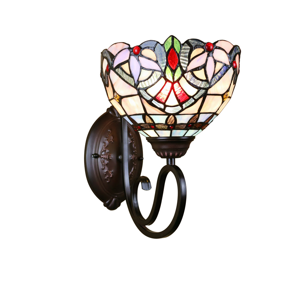 RADIANCE goods Victorian Tiffany-Style Blackish Bronze 1 Light Wall Sconce 8