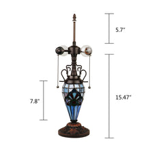 Load image into Gallery viewer, RADIANCE goods Victorian-Style Dark Bronze 3 Light Double Lit Table Lamp 16&quot; Wide
