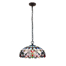 Load image into Gallery viewer, RADIANCE goods Tiffany-style 2 Light Victorian Ceiling Pendant Fixture 18&quot; Shade
