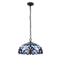 Load image into Gallery viewer, RADIANCE goods Tiffany-style 2 Light Victorian Ceiling Pendant Fixture 18&quot; Shade
