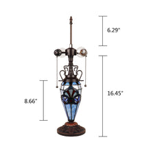 Load image into Gallery viewer, RADIANCE goods Victorian-Style Dark Bronze 3 Light Double Lit Table Lamp 18&quot; Wide
