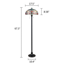 Load image into Gallery viewer, RADIANCE goods Victorian-Style Dark Bronze 2 Light Floor Lamp 18&quot; Wide
