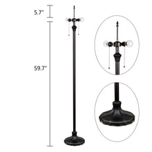 Load image into Gallery viewer, RADIANCE goods Victorian-Style Dark Bronze 2 Light Floor Lamp 18&quot; Wide
