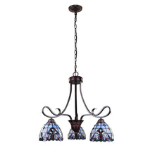 Load image into Gallery viewer, RADIANCE goods Victorian-Style Blackish Bronze 3-Light Mini-Chandelier 25&quot; Wide
