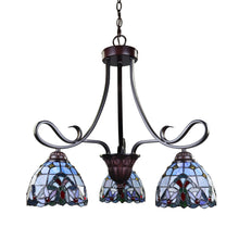 Load image into Gallery viewer, RADIANCE goods Victorian-Style Blackish Bronze 3-Light Mini-Chandelier 25&quot; Wide
