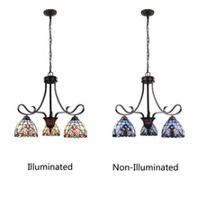 Load image into Gallery viewer, RADIANCE goods Victorian-Style Blackish Bronze 3-Light Mini-Chandelier 25&quot; Wide
