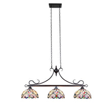 Load image into Gallery viewer, RADIANCE goods Victorian-Style Dark Bronze 3 Light Island Pendant 47&quot; Wide
