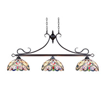 Load image into Gallery viewer, RADIANCE goods Victorian-Style Dark Bronze 3 Light Island Pendant 47&quot; Wide
