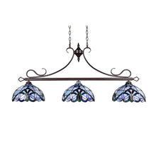 Load image into Gallery viewer, RADIANCE goods Victorian-Style Dark Bronze 3 Light Island Pendant 47&quot; Wide
