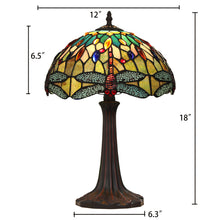 Load image into Gallery viewer, RADIANCE goods Tiffany-style Dark Bronze 1 Light Table Lamp 12&quot; Shade
