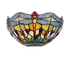 Load image into Gallery viewer, RADIANCE goods Dragonfly Tiffany-style Dark Bronze 1 Light Wall Sconce 12&quot; Wide
