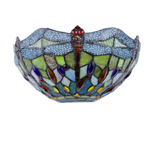 Load image into Gallery viewer, RADIANCE goods Dragonfly Tiffany-style Dark Bronze 1 Light Wall Sconce 12&quot; Wide
