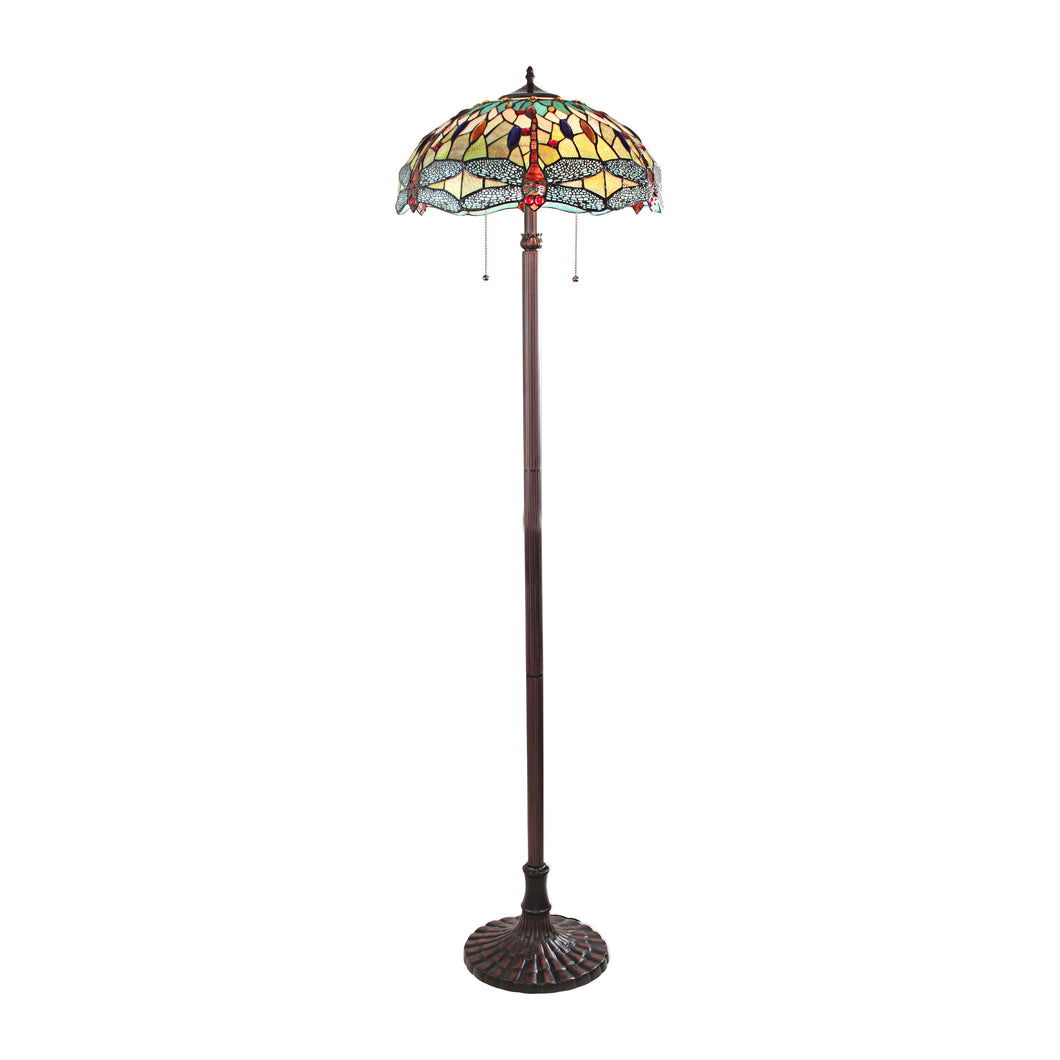 RADIANCE goods Tiffany-style 2 Light Dragonfly Floor Lamp 18