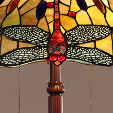 Load image into Gallery viewer, RADIANCE goods Tiffany-style 2 Light Dragonfly Floor Lamp 18&quot; Shade
