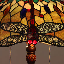 Load image into Gallery viewer, RADIANCE goods Tiffany-style Dragonfly 2 Light Table Lamp 18&quot; Shade
