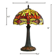 Load image into Gallery viewer, RADIANCE goods Tiffany-style Dark Bronze 1 Light Table Lamp 12&quot; Shade
