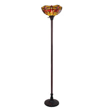 Load image into Gallery viewer, RADIANCE goods Dragonfly Tiffany-style Dark Bronze 1 Light Torchiere Lamp 14&quot; Wide/70&quot; Tall
