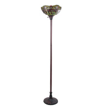 Load image into Gallery viewer, RADIANCE goods Dragonfly Tiffany-style Dark Bronze 1 Light Torchiere Lamp 14&quot; Wide/70&quot; Tall
