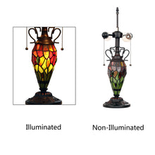 Load image into Gallery viewer, RADIANCE goods Tiffany-style Dark Bronze 3 Light Double Lit Table Lamp 16&quot; Shade
