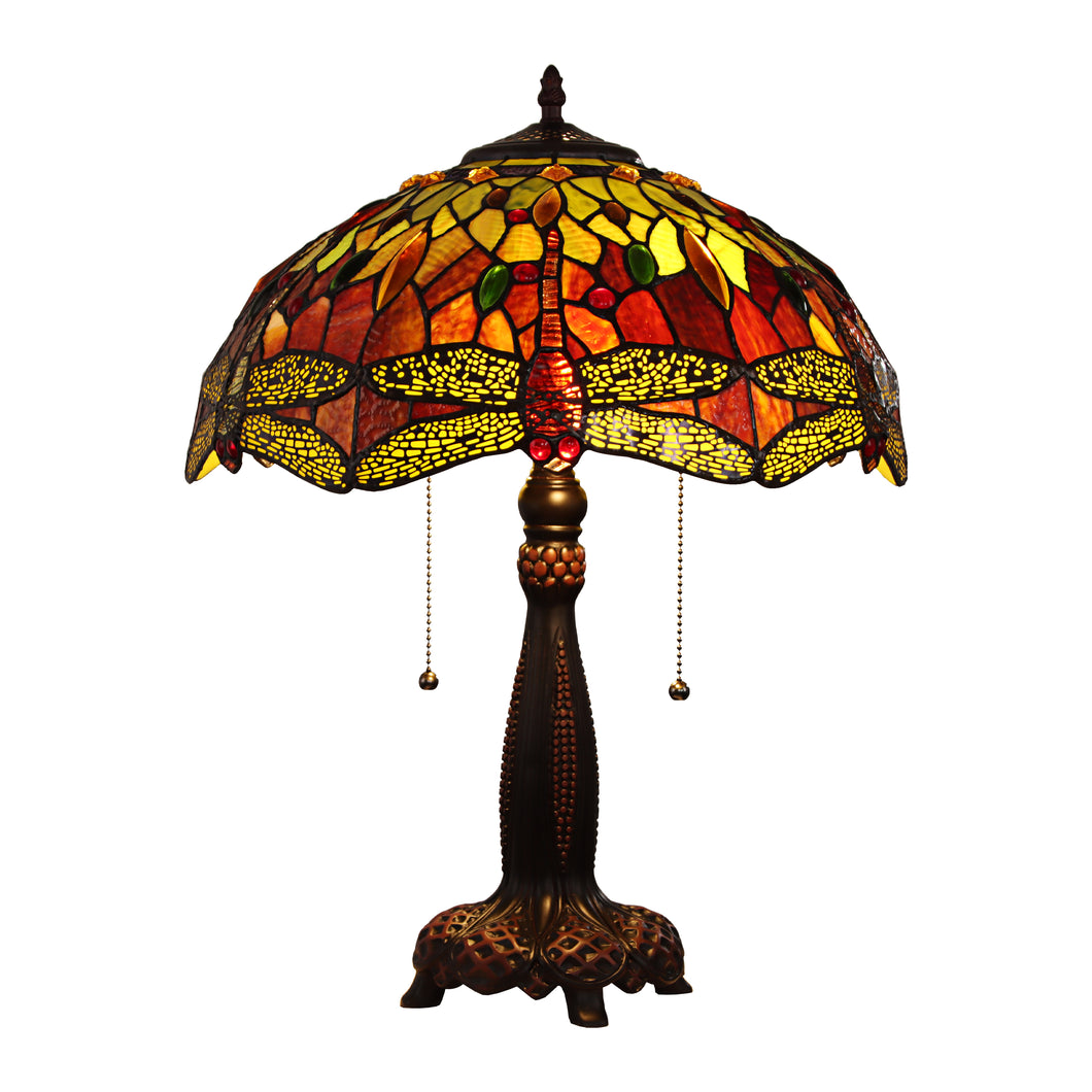 RADIANCE goods Tiffany-style 2 Light Dragonfly Table Lamp 16