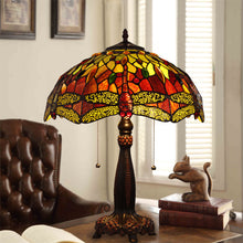 Load image into Gallery viewer, RADIANCE goods Tiffany-style 2 Light Dragonfly Table Lamp 16&quot; Shade
