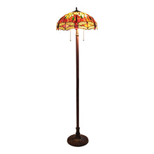 Load image into Gallery viewer, RADIANCE goods Tiffany-style 2 Light Dragonfly Floor Lamp 18&quot; Shade
