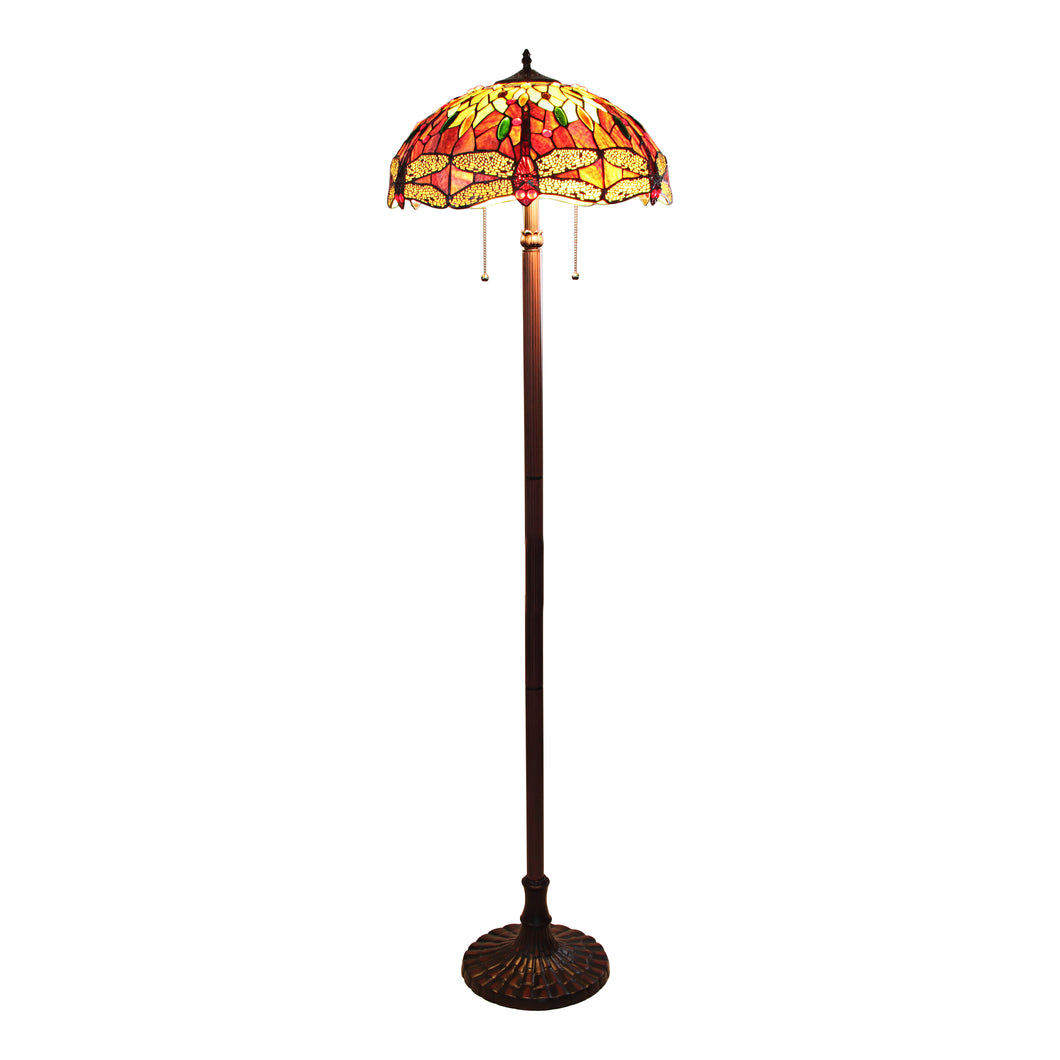 RADIANCE goods Tiffany-style 2 Light Dragonfly Floor Lamp 18