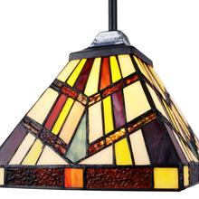 Load image into Gallery viewer, RADIANCE goods Mission Tiffany-style Blackish Bronze 1 Light Mini-Pendant 8&quot; Wide
