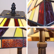 Load image into Gallery viewer, RADIANCE goods Mission-Style Blackish Bronze 2-Light Table Lamp 16&quot; Shade
