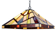 Load image into Gallery viewer, RADIANCE goods Mission Tiffany-style Blackish Bronze 2 Light Pendant 18&quot; Wide
