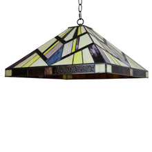 Load image into Gallery viewer, RADIANCE goods Mission Tiffany-style Blackish Bronze 2 Light Pendant 18&quot; Wide
