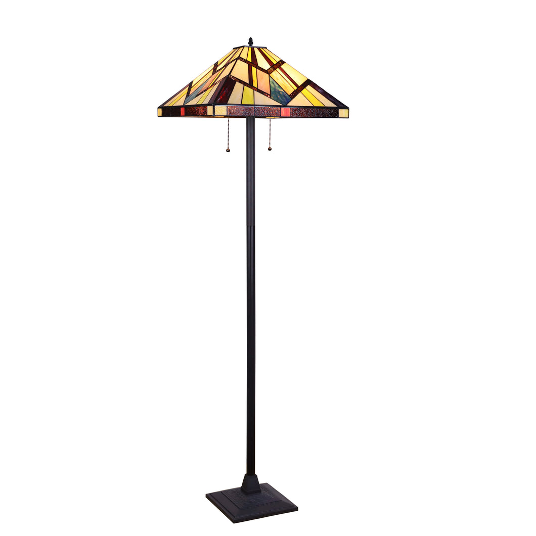 RADIANCE goods Mission-Style Blackish Bronze 2-Light Floor Lamp 18