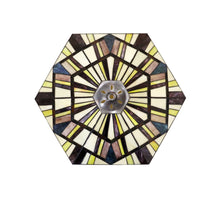 Load image into Gallery viewer, RADIANCE goods Mission-Style Blackish Bronze 3-Light Inverted Pendant 22&quot; Wide
