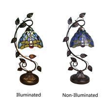 Load image into Gallery viewer, RADIANCE goods Tiffany-Style Dragonfly 1 Light Accent Table Lamp 8&quot; Wide
