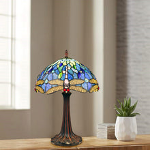 Load image into Gallery viewer, RADIANCE goods Dragonfly-Style Dark Bronze 1 Light Table Lamp 12&quot; Wide
