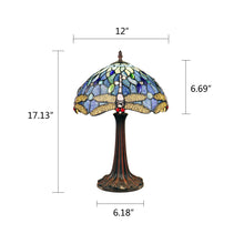 Load image into Gallery viewer, RADIANCE goods Dragonfly-Style Dark Bronze 1 Light Table Lamp 12&quot; Wide
